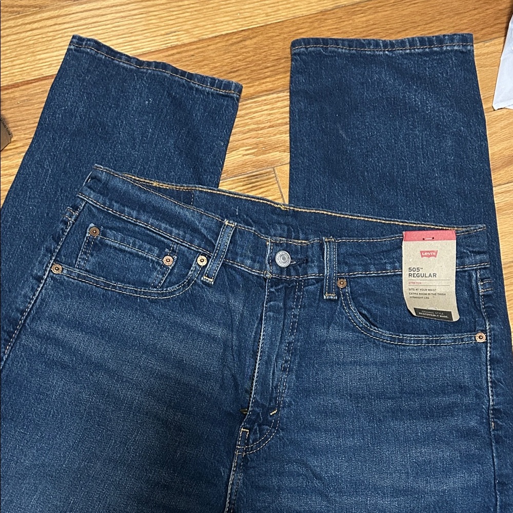 Levi's Denim 505 Straight Jeans - Picture 2 of 3
